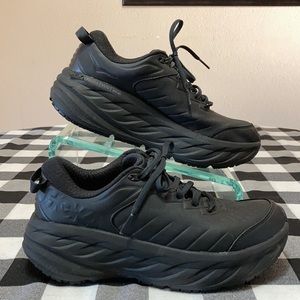 EXC! HOKA ONE ONE W Bondi SR Oil Slip-Resistant Walking Shoes Black Work Sneaker